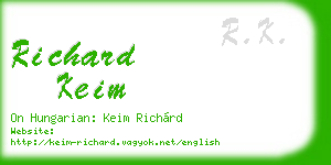 richard keim business card